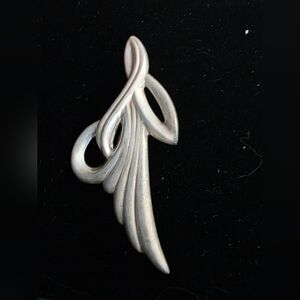 Vintage 925 Sterling Silver Abstract Swirl Brooch – Made in Thailand